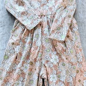 Cheeky Plum Floral Kids Romper - Pink and White